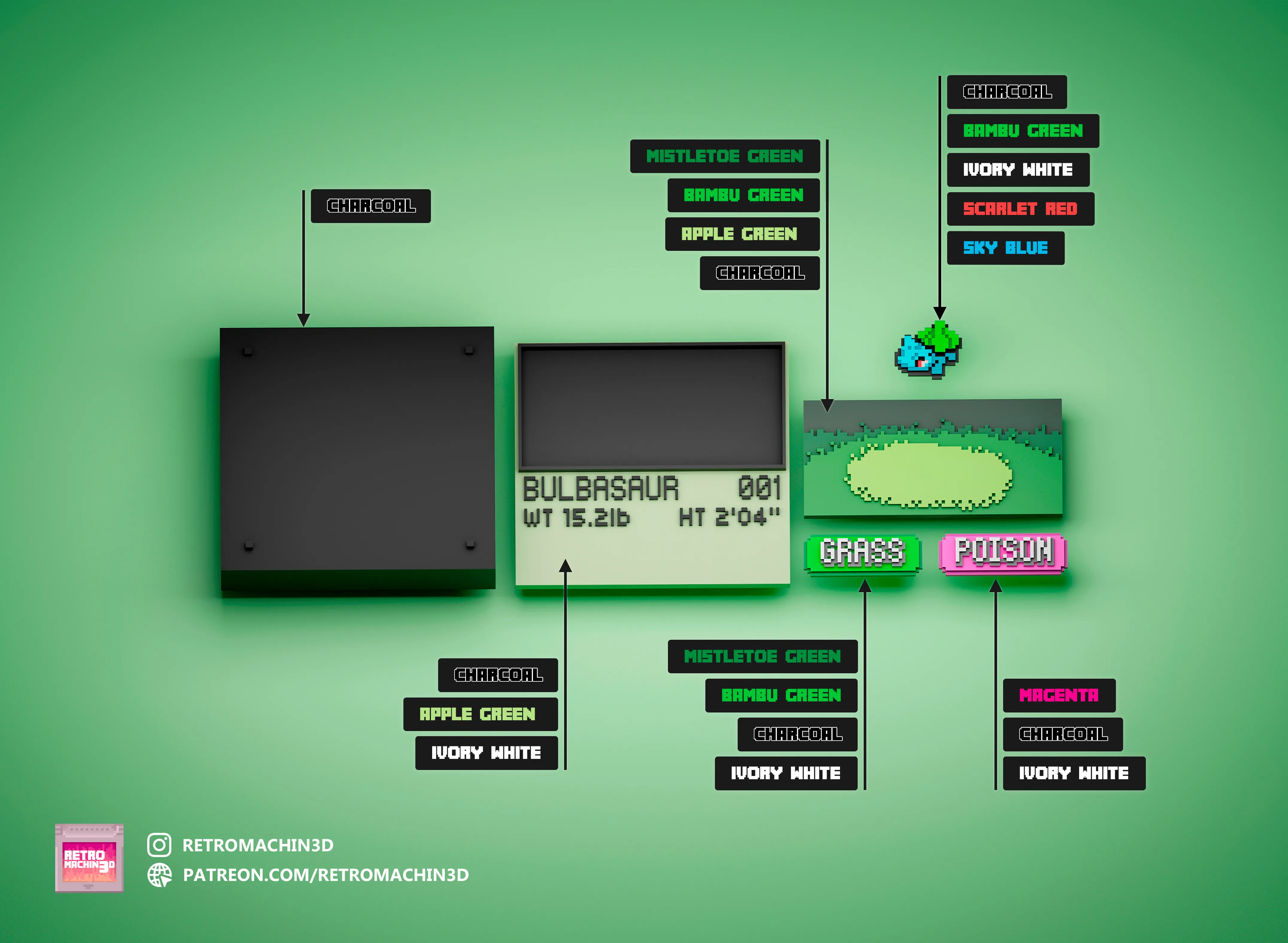 Bulbasaur color reference