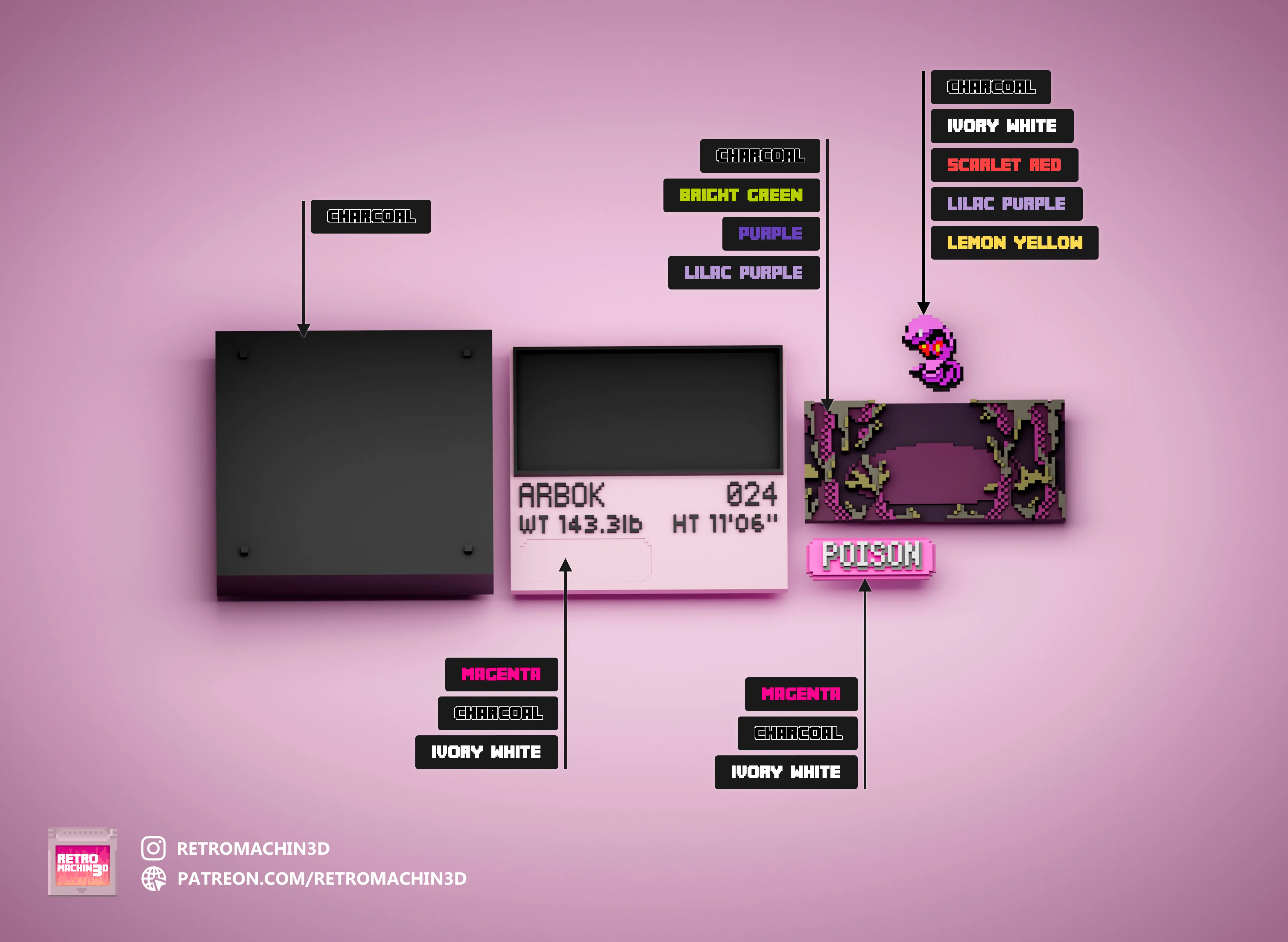 Arbok color reference