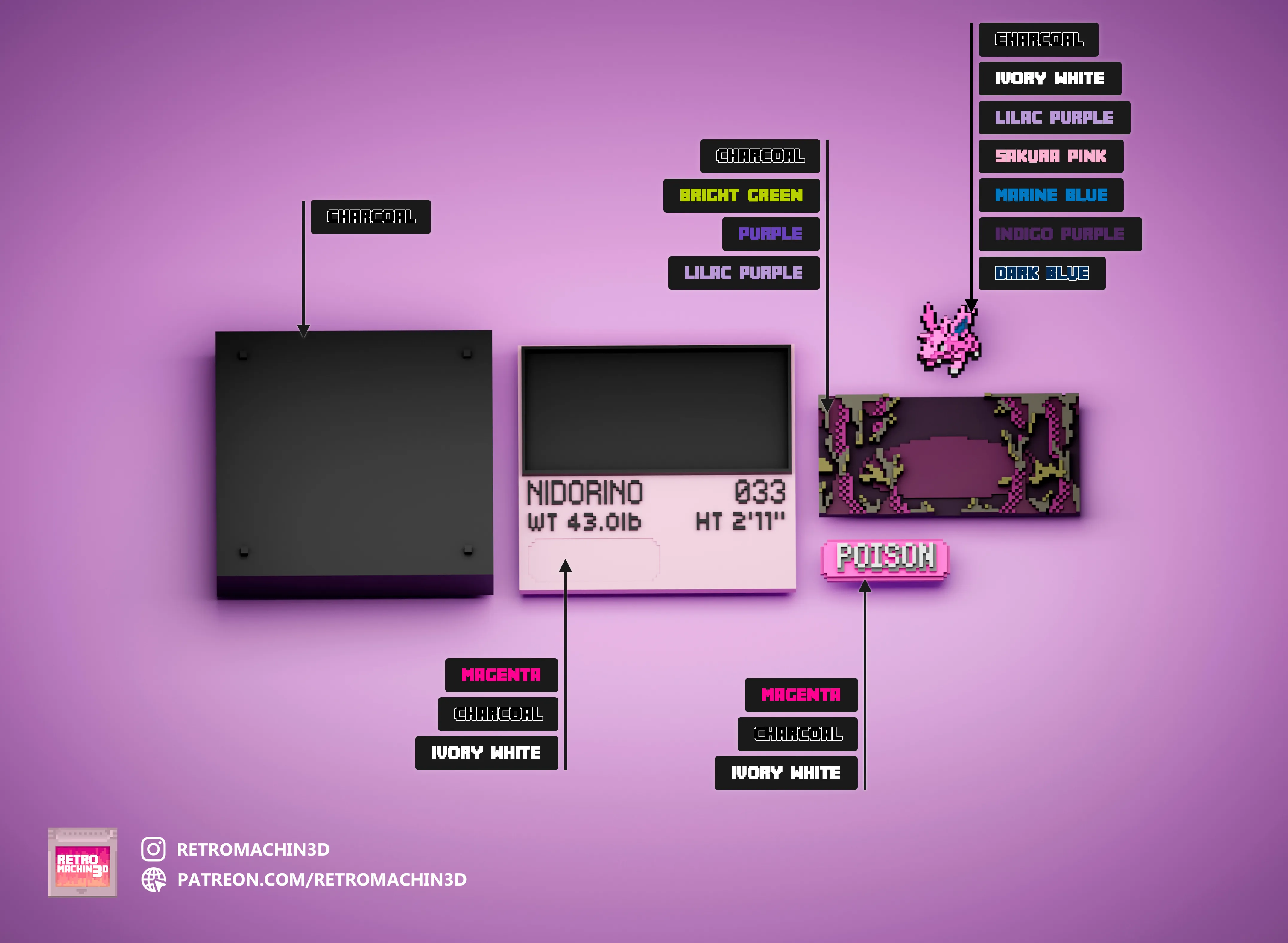 Nidorino color reference