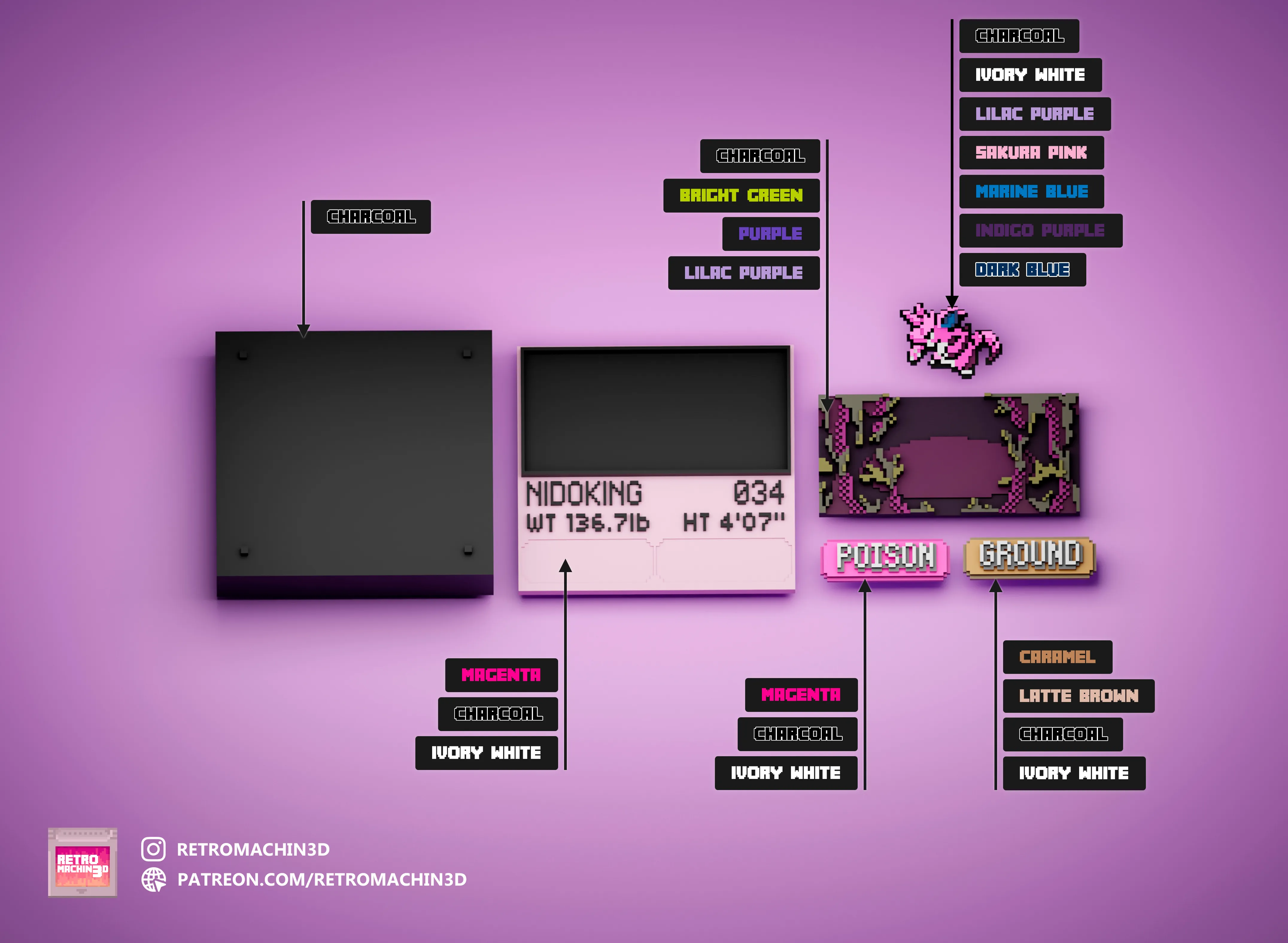 Nidoking color reference