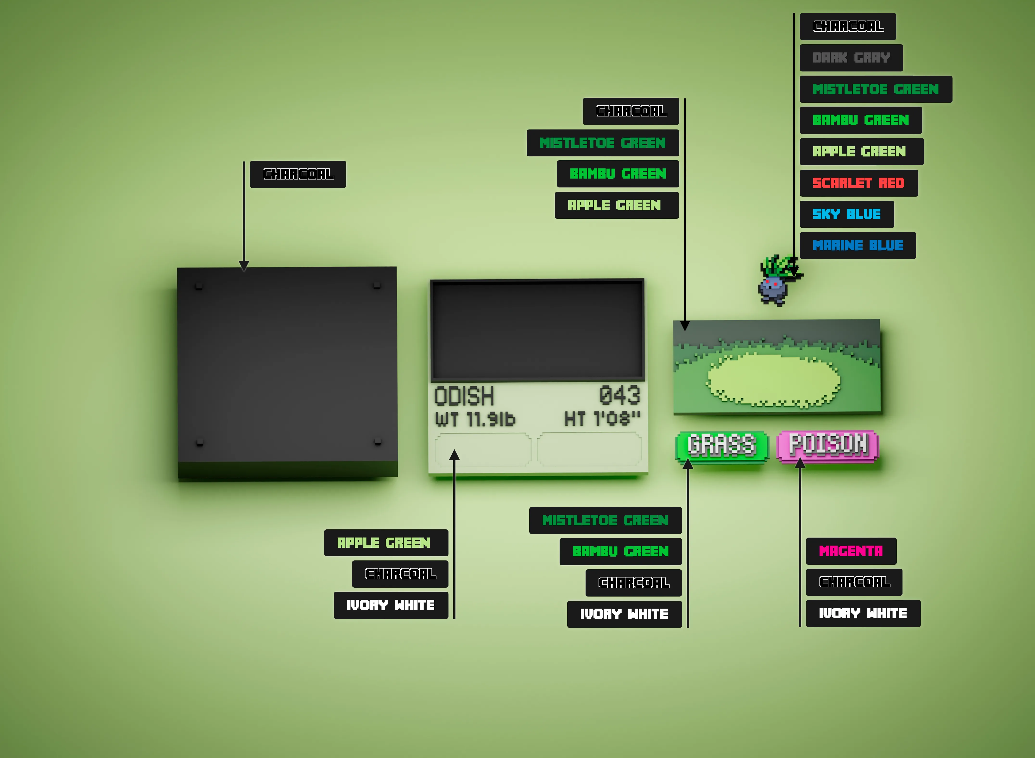 Oddish color reference