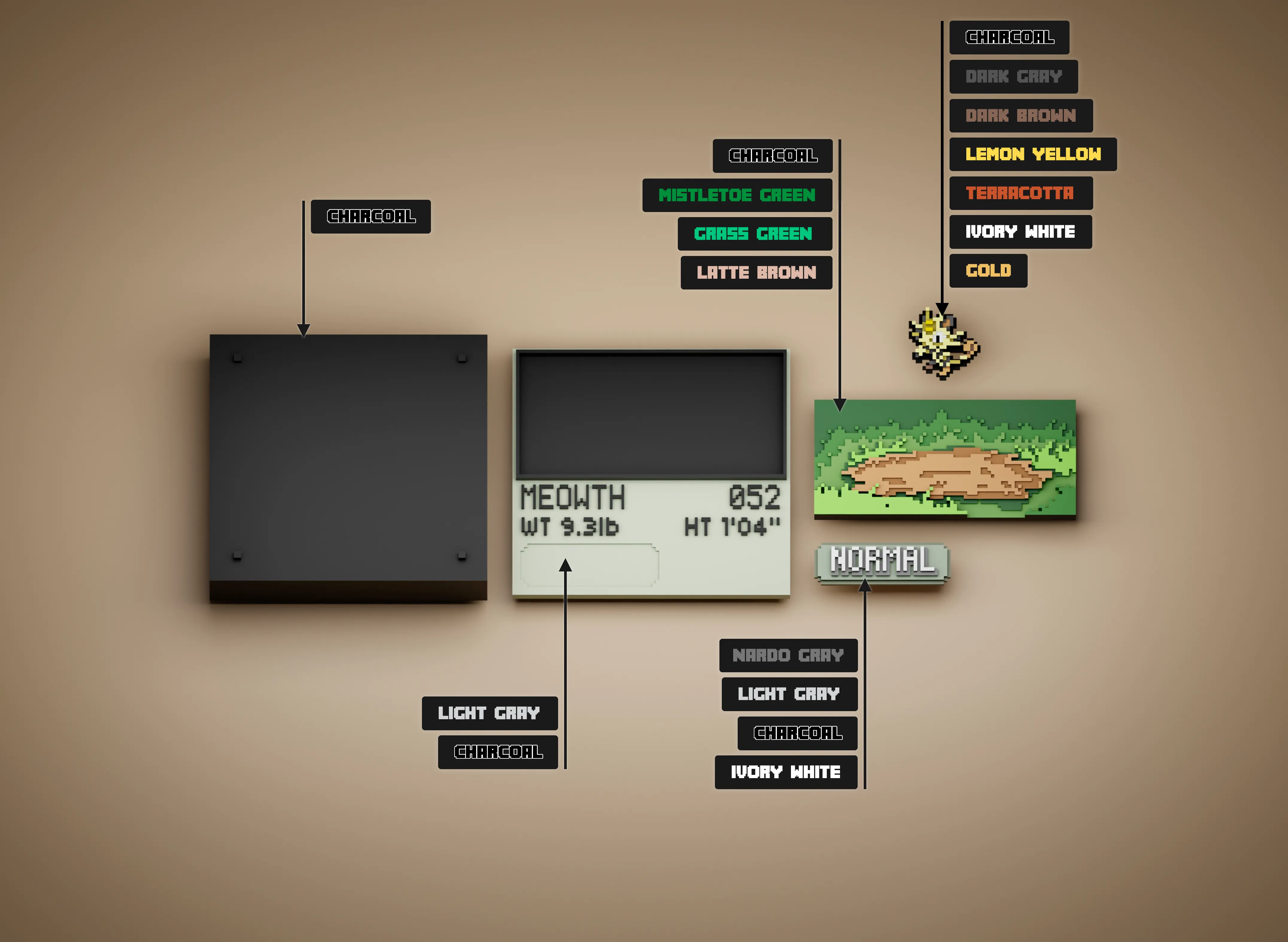 Meowth color reference
