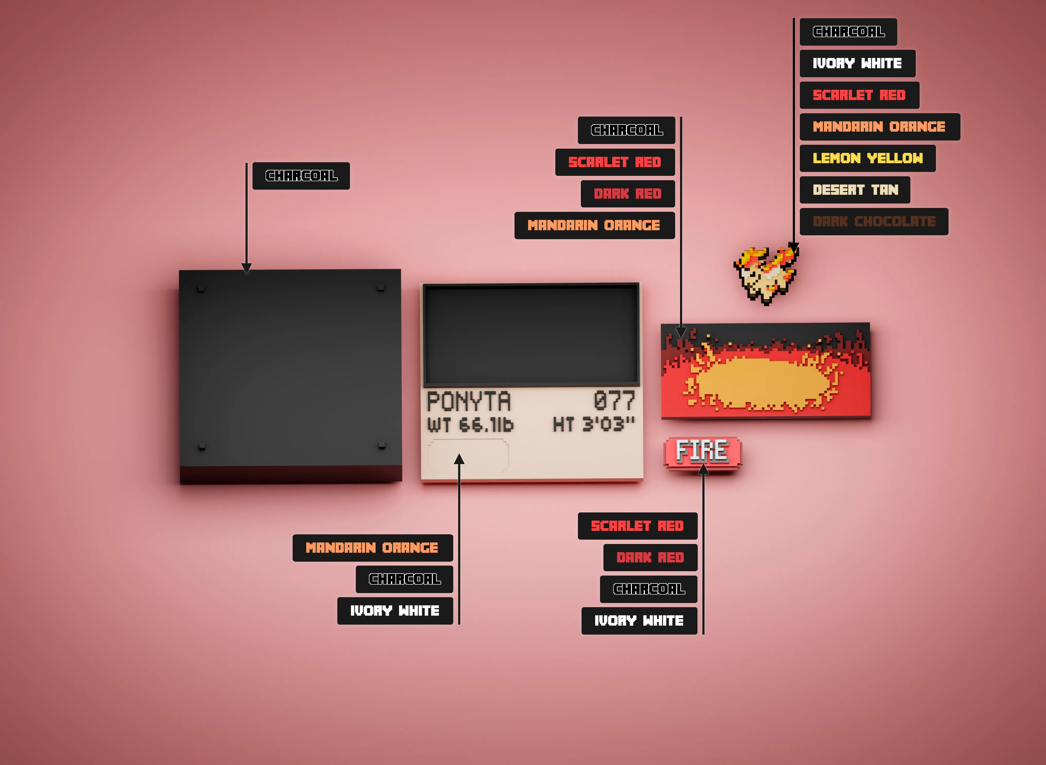 Ponyta color reference