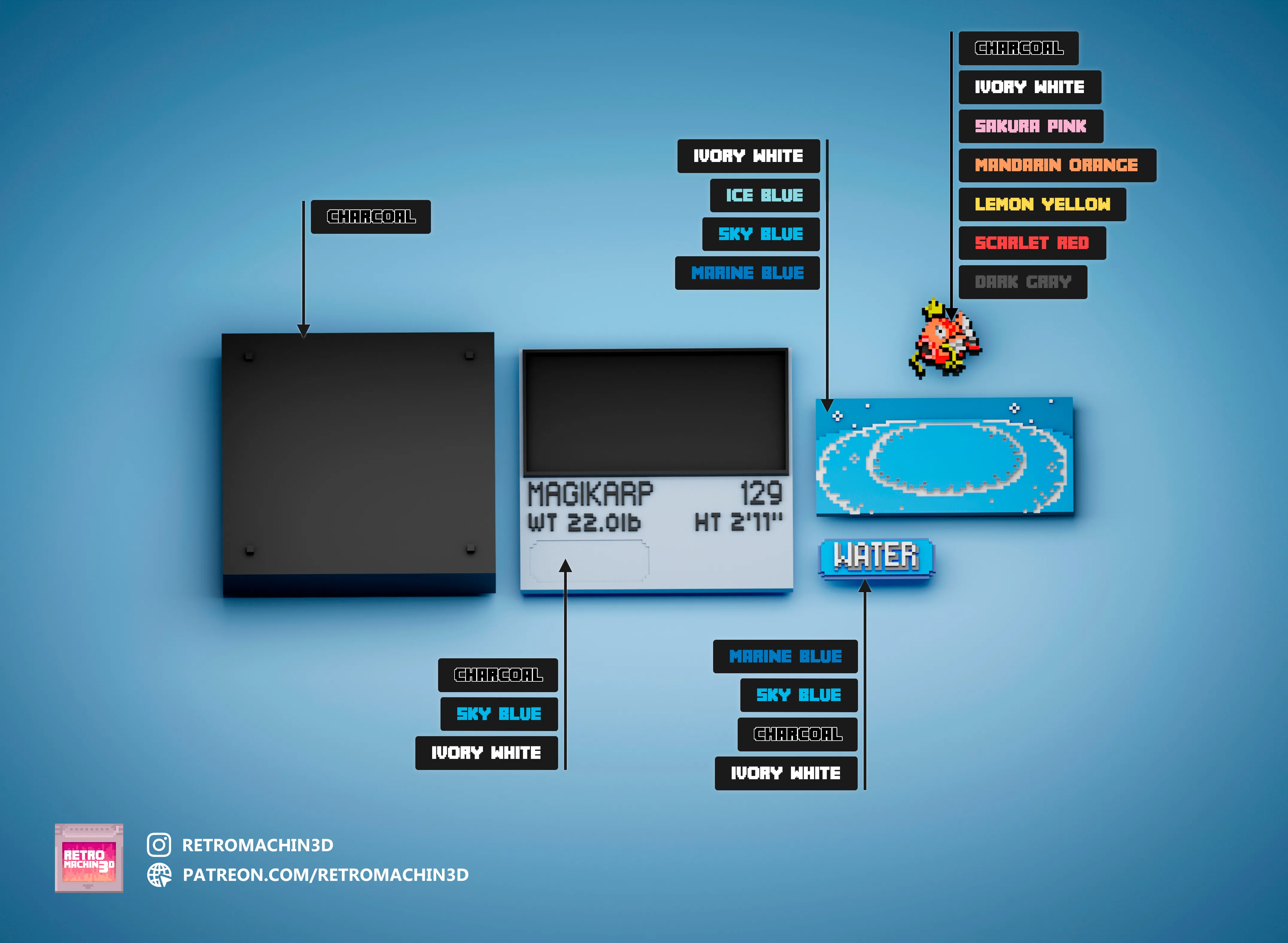 Magikarp color reference
