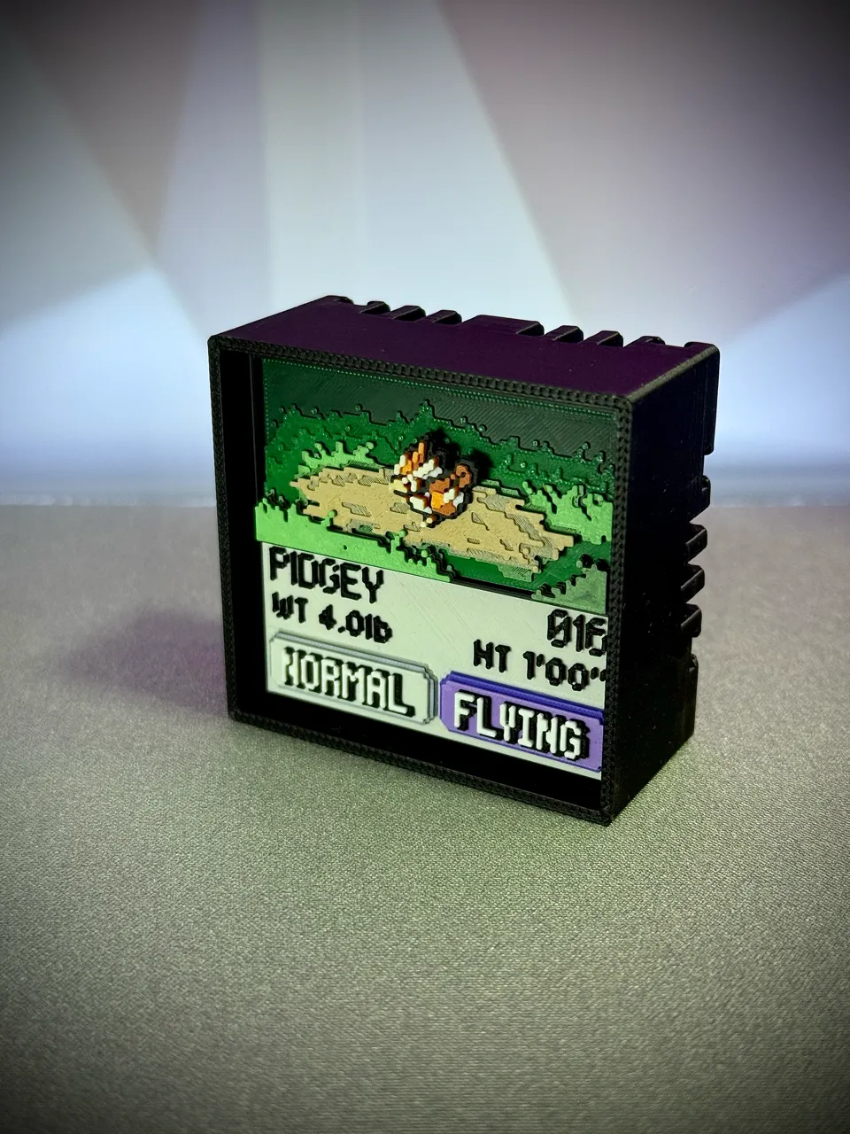 Pidgey real printed model - angle view