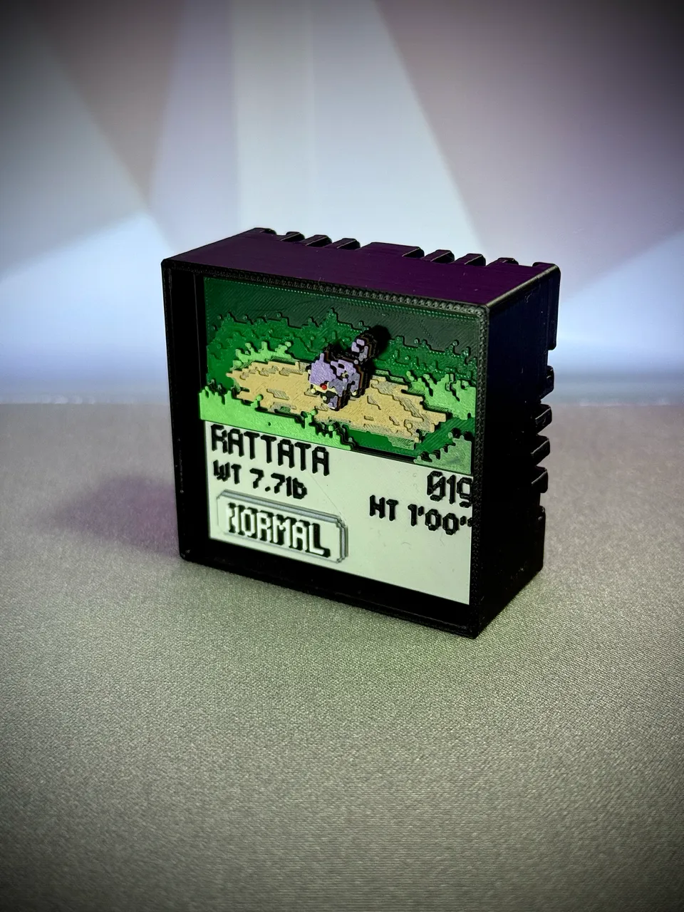 Rattata real printed model - angle view