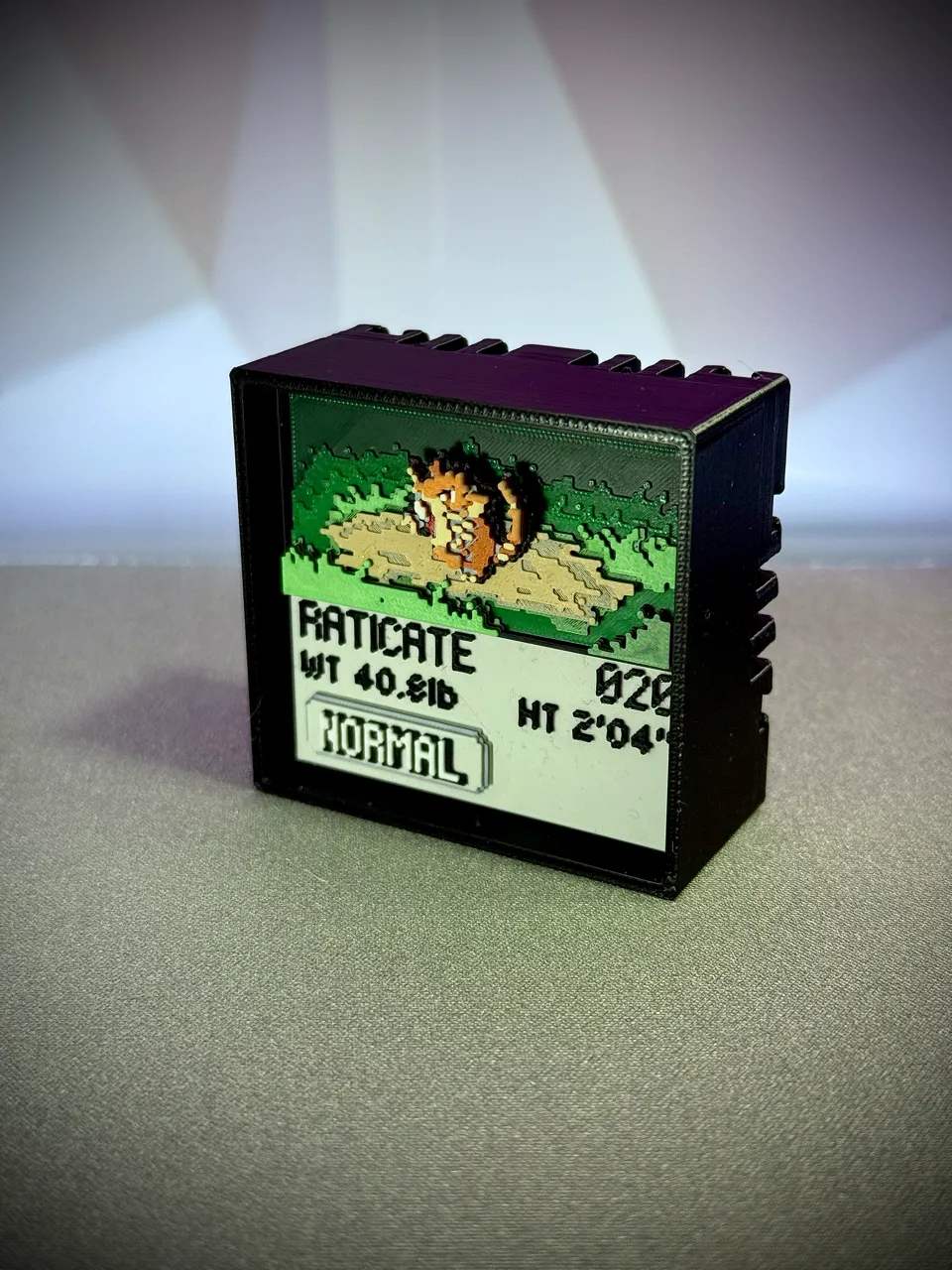 Raticate real printed model - angle view