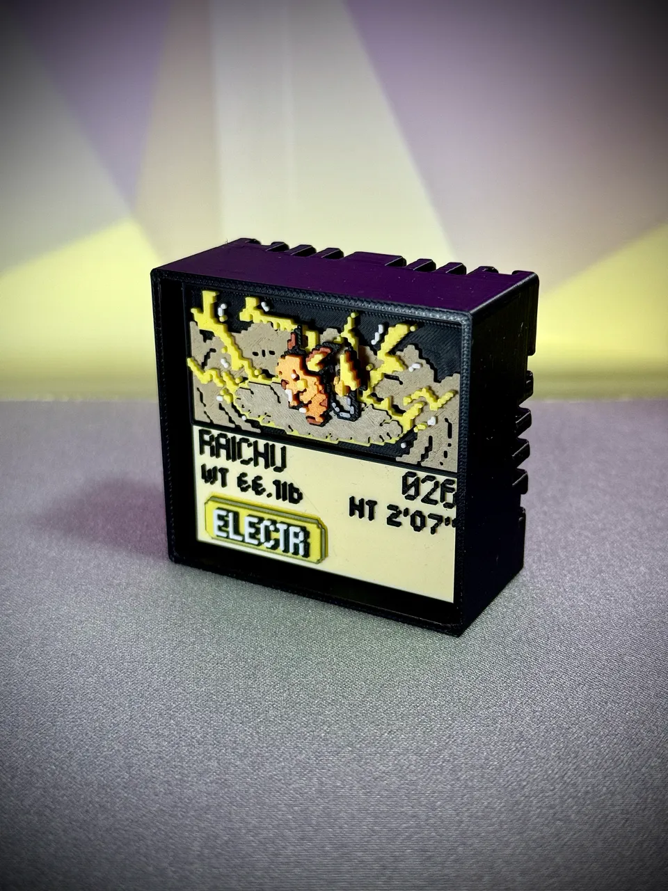 Raichu real printed model - angle view