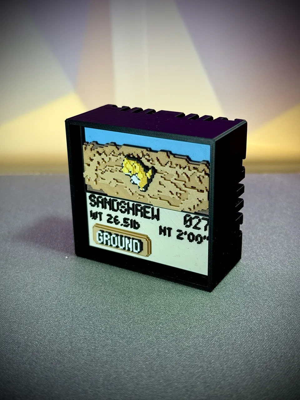 Sandshrew real printed model - angle view