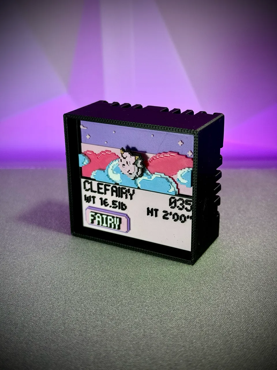 Clefairy real printed model - angle view