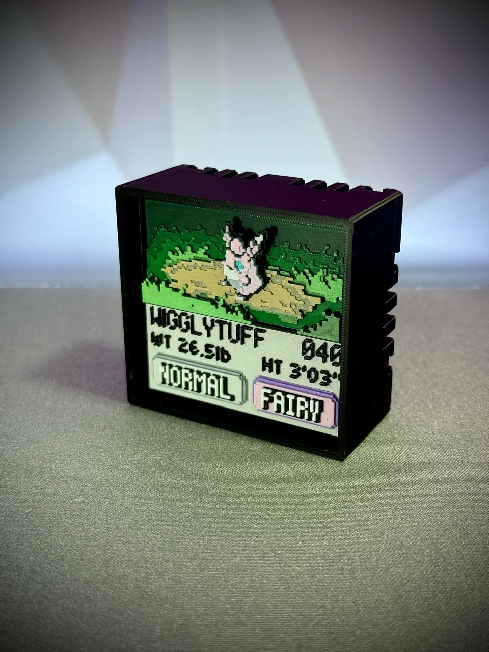 Wigglytuff real printed model - angle view