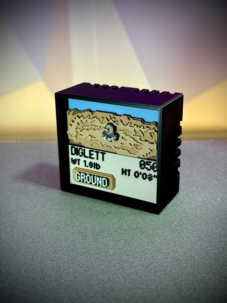 Diglett real printed model - angle view