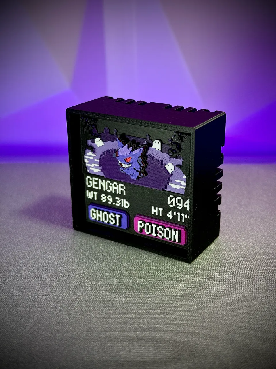 Gengar real printed model - angle view