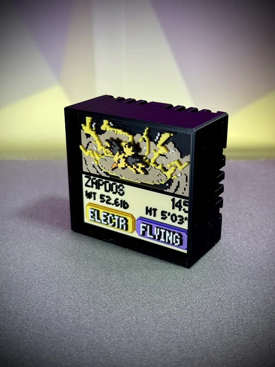 Zapdos real printed model - angle view